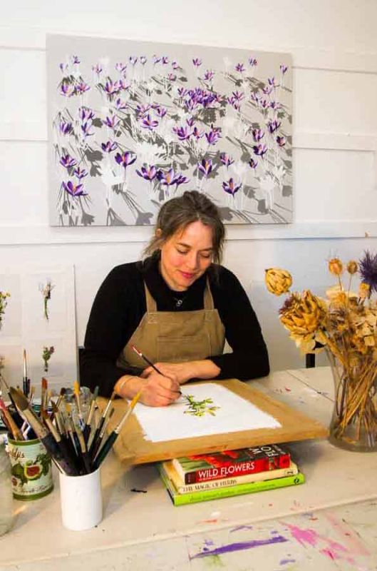 the artist kirsty lorenz in her studio
