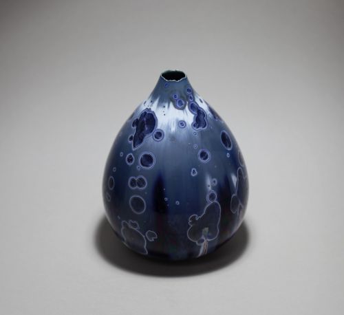 Cobalt Crystalline Vase i | Maggie Zerafa