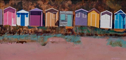 coldingham bay beach huts by euan mcgregor
