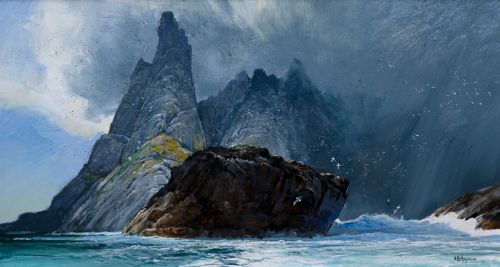 Ant-Sail & Boreray, St Kilda | Alan B Hayman | Acrylic