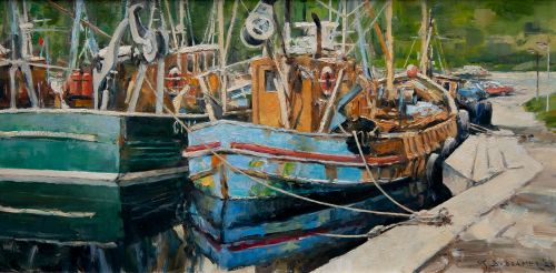 bonnie lass and remembrance at crinan by david deamer