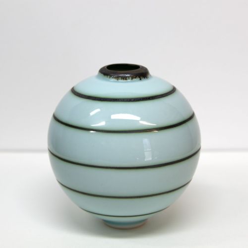 mini striped moon jar by tricia thom