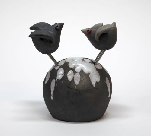 two birds on a rock by chris barnes