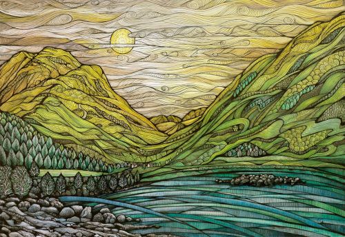 achnalea view, loch sunart limited edition print by jennifer guest