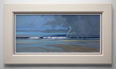 rainbow scarista beach, harris by alan b hayman