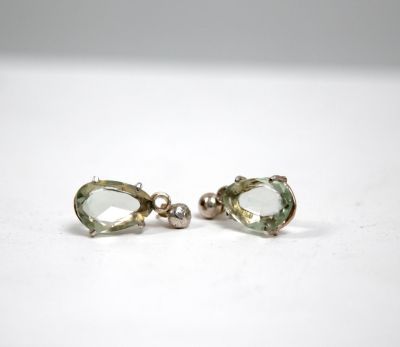 green amethyst silver earrings by ruth hollick