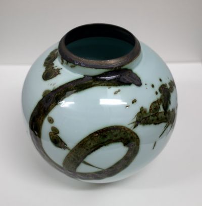Tiny Moonjar, Blue Splash | Tricia Rowe