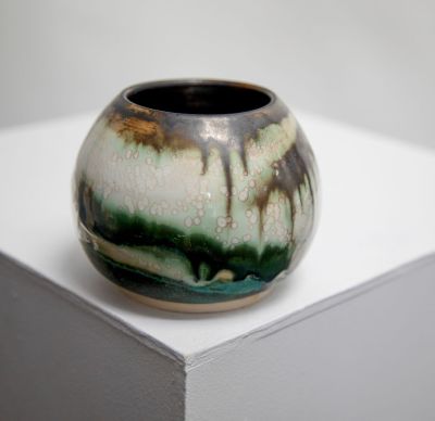 sea urchin moon jar III by pam matthews