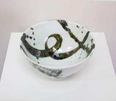clear blue splash ramen bowl II | tricia thom
