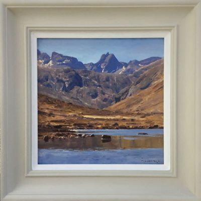 harta corrie from lochan dubha oil painting by david deamer