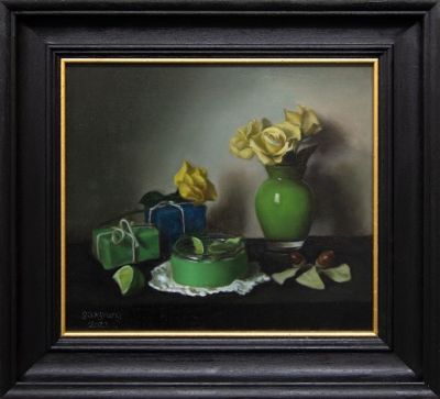 rose flowers and limes by gavin young