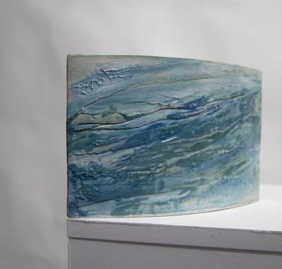 blue tideline vessel by helen michie