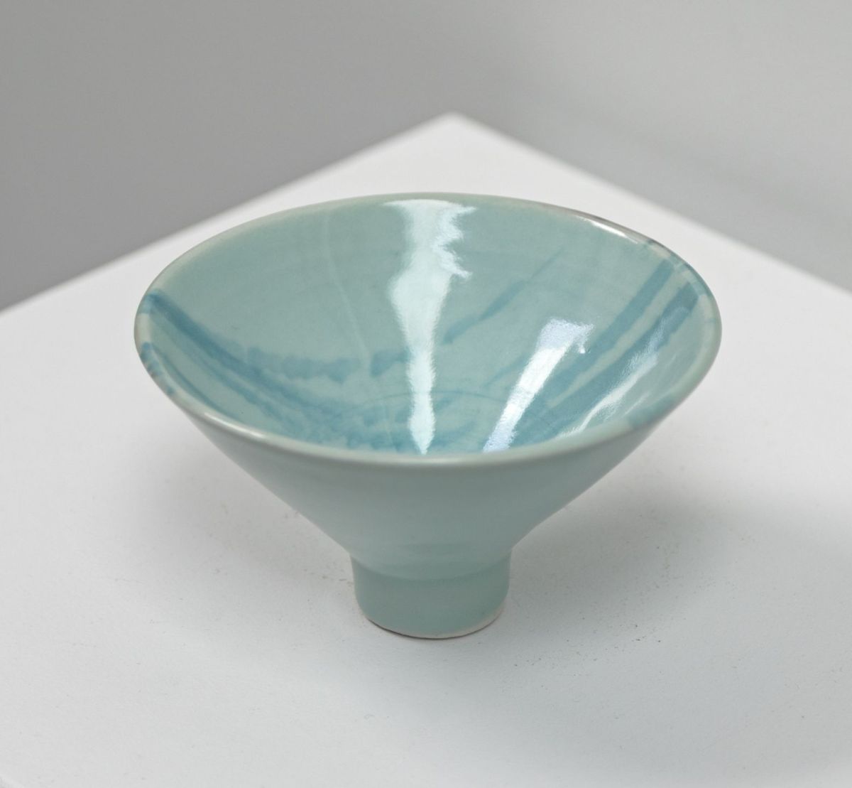 celadon & turquoise bowl II by Peter humpherson