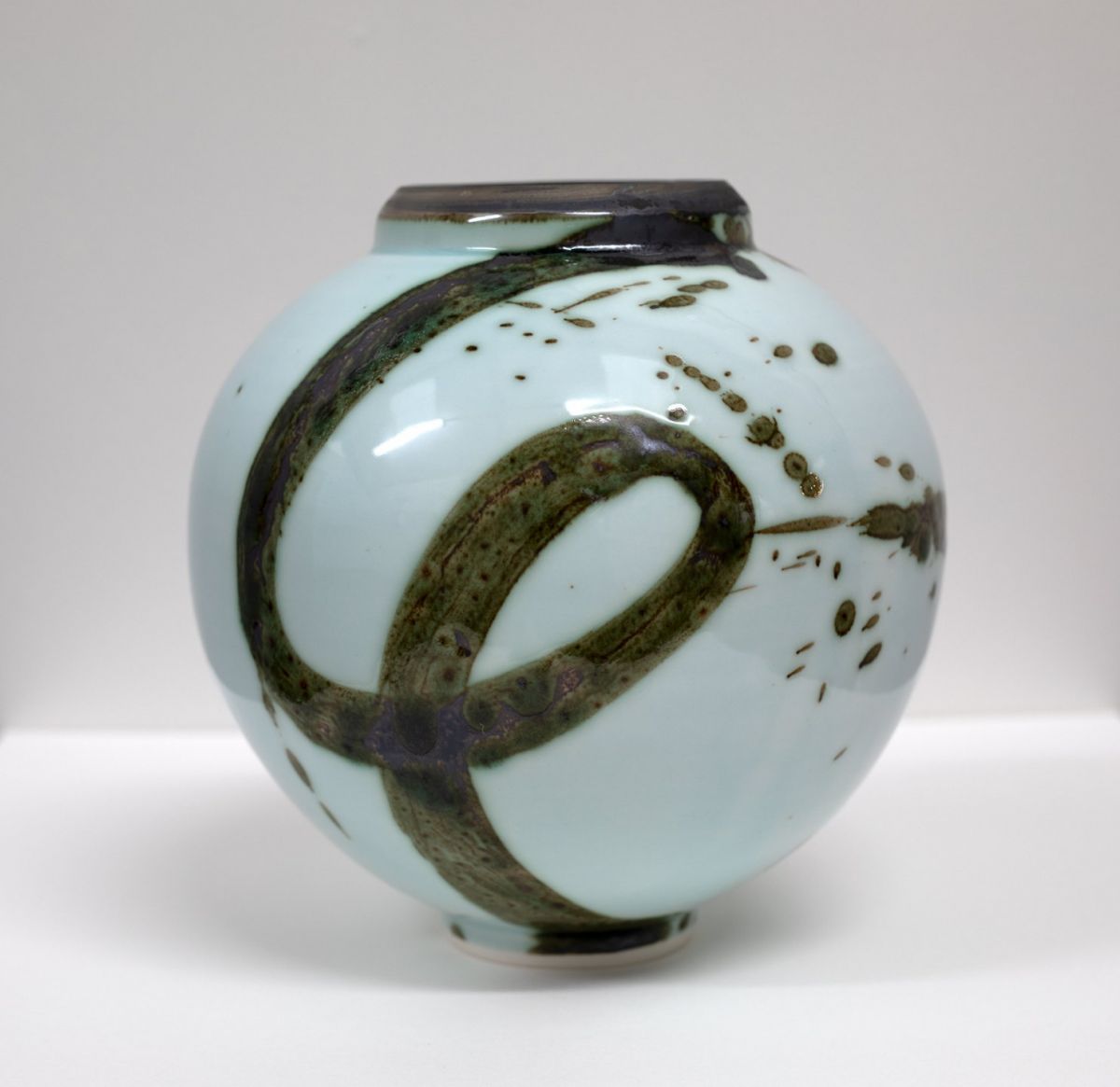 Blue Splash Moon Jar | Tricia Thom